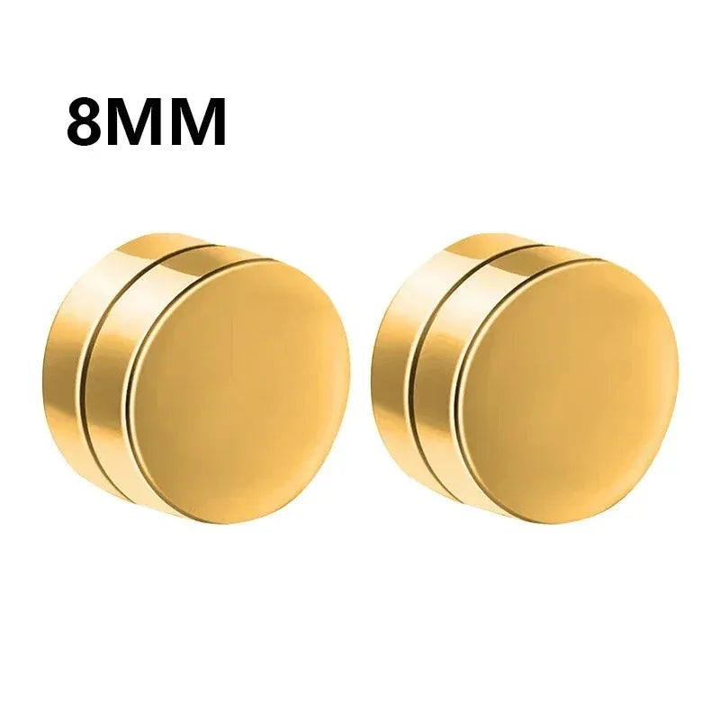 Pendientes Magnéticos de Cristal Unisex | Aros Punk con Zirconia | Joyería sin Perforación para Hombres y Mujeres