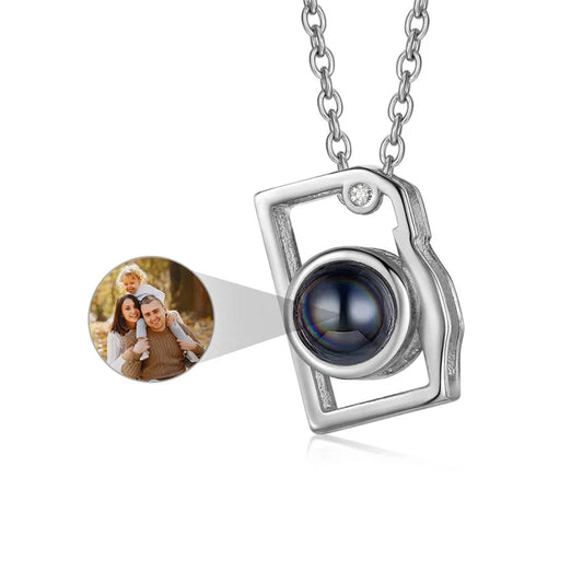 Collar personalizado con foto – Dije proyector de imagen para mujer, joyería única y regalo especial