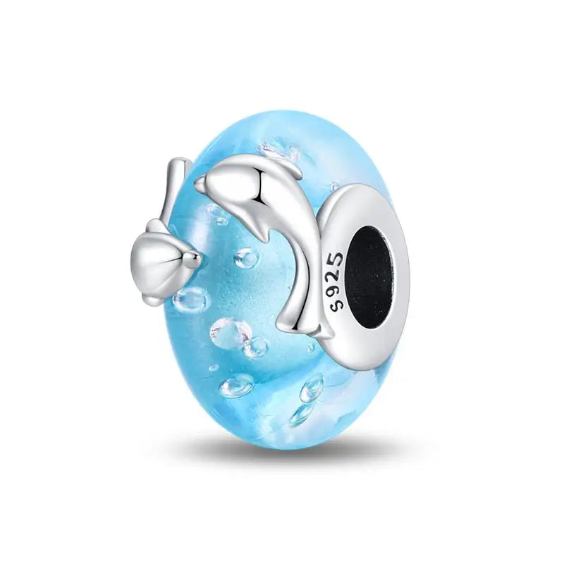 Charm separador redondo plata 925 con circonitas de colores – Compatible Pandora, joyería DIY elegante