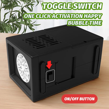 Máquina de Burbujas Eléctrica Portátil 10 Agujeros – Juguete Automático Exterior para Niños (Sin Batería ni Agua de Burbujas)