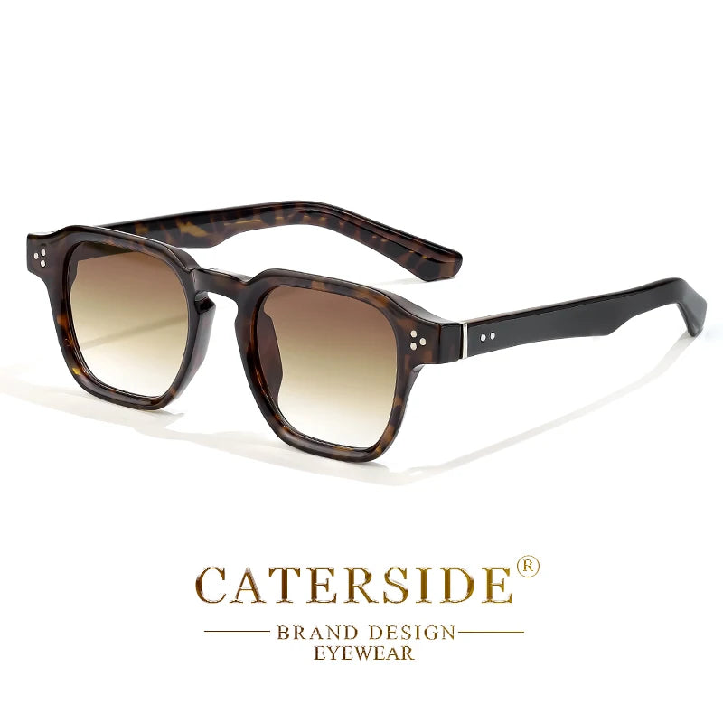 CATERSIDE Gafas de Sol Cuadradas Clásicas Hombre Mujer | Estilo Lujo Viaje Playa Fiesta UV400
