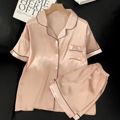 Pijama Mujer Satén 2025 | Conjunto 2 Piezas Seda Sintética Suave