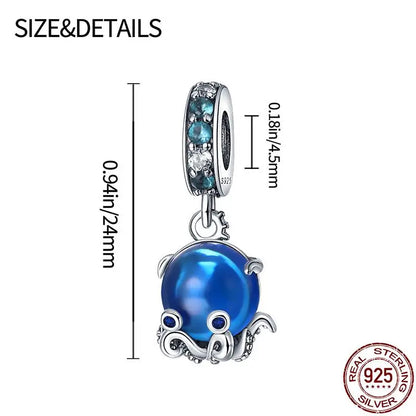 Charm camaleón y luciérnaga que brilla en la oscuridad – Plata 925 para pulsera tipo Pandora, joyería DIY única