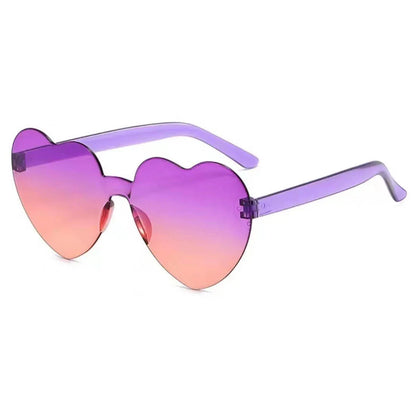 Gafas de Sol Jelly Corazón Degradado | Lentes Coloridas Protección UV Mujer Hombre