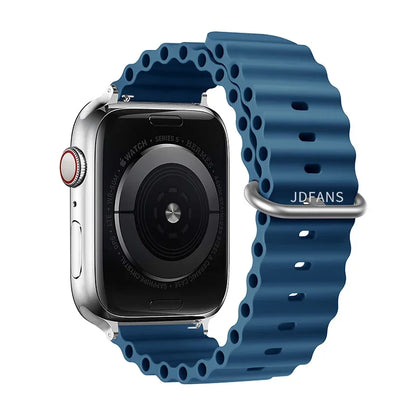 Correa Ocean Band Compatible con Apple Watch | Pulsera Deportiva Ajustable 49mm 45mm 44mm 41mm 40mm Series SE 3 6 7 8 9 10 Ultra
