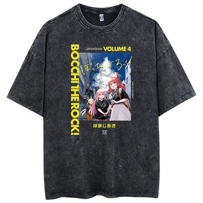 Camiseta Oversized Bocchi Club | Anime Bocchi The Rock Hombre | Algodón Estampada Creativa