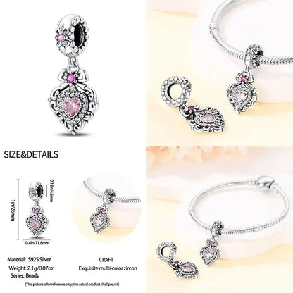 Charm Plata 925 Flor de Loto Retro | Bead Clásico Compatible Pandora Mujer