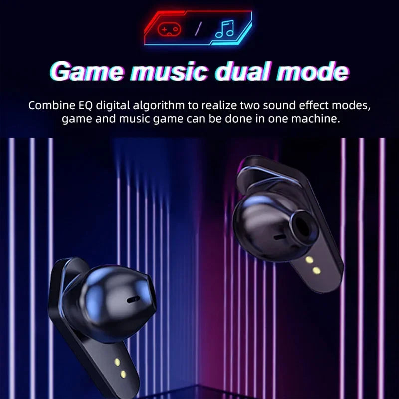 New TWS Gaming Earbuds Wireless Bluetooth Earphones With Mic  9D Stereo Music HiFi Headset For Gamer apply to smartphones