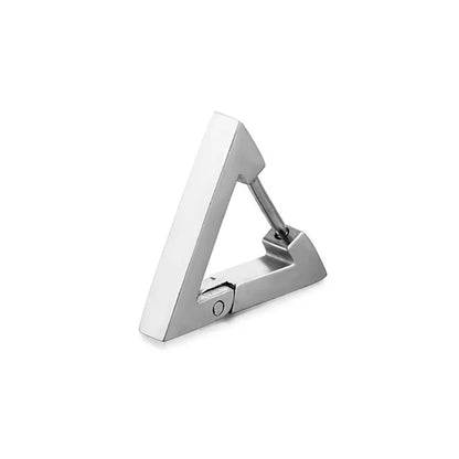 Aretes Punk Triangulares – Acero Inoxidable Hipoalergénico Unisex, Estilo Moderno y Duradero