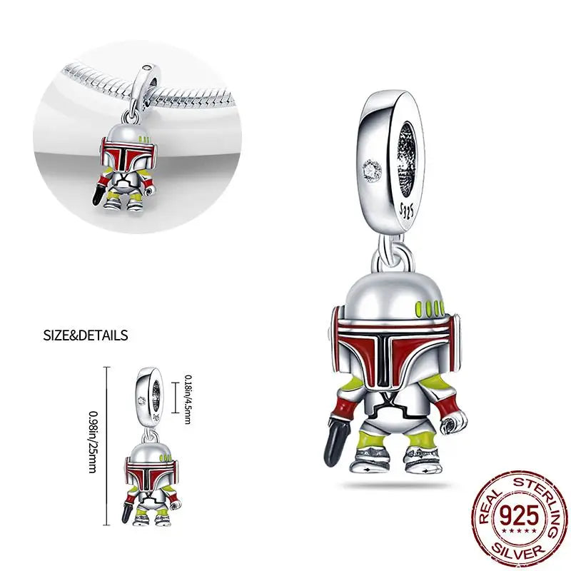 Charm camaleón y luciérnaga que brilla en la oscuridad – Plata 925 para pulsera tipo Pandora, joyería DIY única