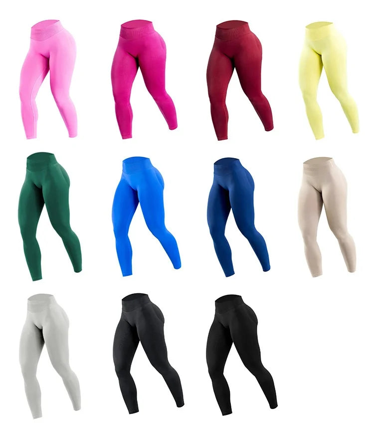 Leggings Deportivos Mujer | Pantalón Yoga de Cintura Alta con Efecto Push Up y Ajuste Slim