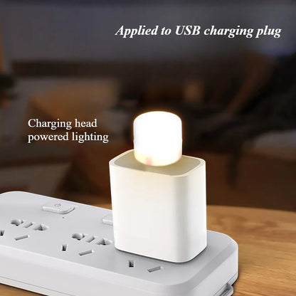 Mini Luz LED USB Portátil – Lámpara de Noche, Lectura y Decoración, Luz Cálida Protectora para Ojos