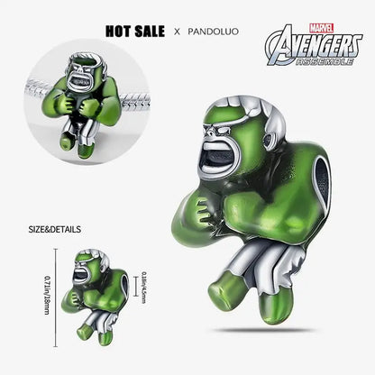 Charm Marvel Iron Man y Spiderman en Plata 925 – Abalorios Disney para Pulsera Original Mujer