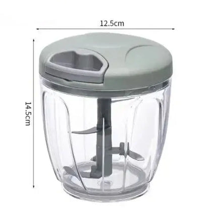 Triturador Manual de Cocina 4 en 1 | Picadora de Jengibre, Ajo, Verduras y Carne | Diseño Moderno y Minimalista