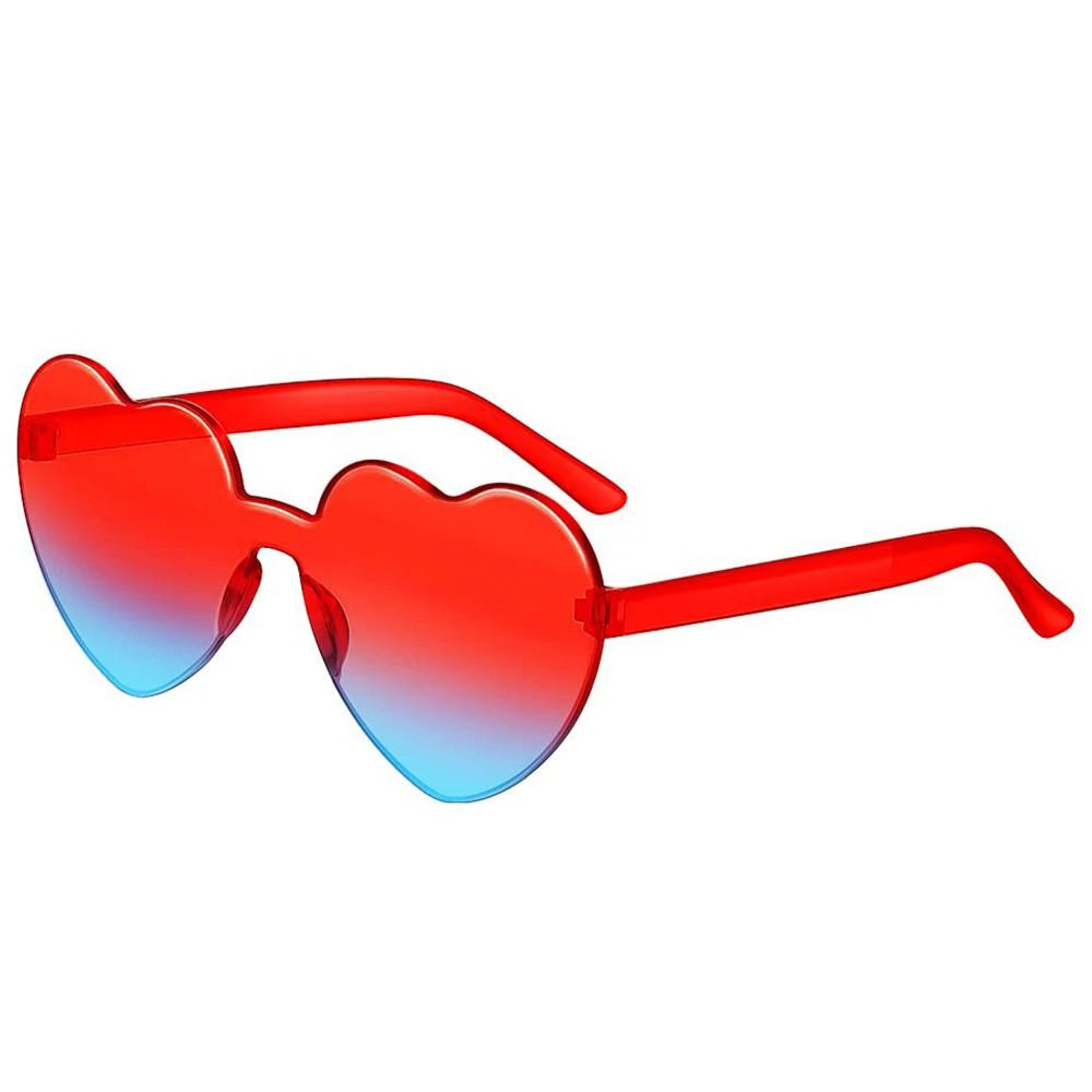 Gafas de Sol Jelly Corazón Degradado | Lentes Coloridas Protección UV Mujer Hombre