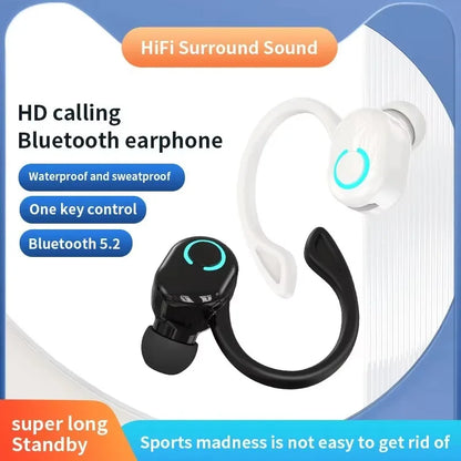 Auricular Bluetooth S10 – Manos libres de un solo oído, con cancelación de ruido, diseño deportivo y resistente al agua