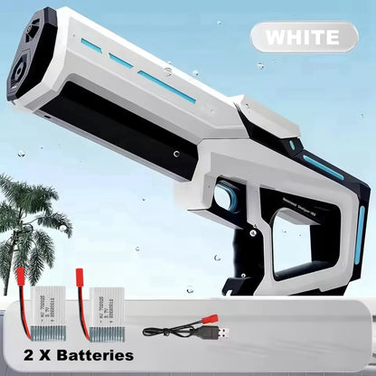 Pistola de Agua Eléctrica Potente – Juguete Automático para Niños y Adultos | Diversión de Verano Playa y Piscina