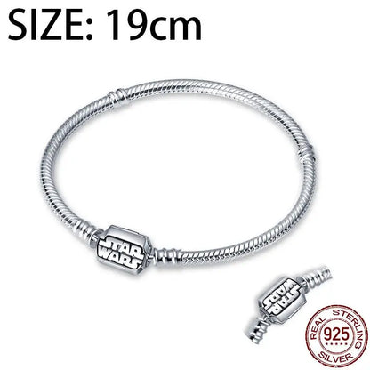 Charm Star Wars Mandalorian en Plata 925 – Abalorio Yoda y Casco Mandalorian para Pulsera Original Mujer