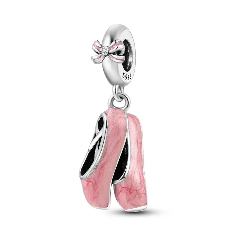 Charm princesa ángel rosa plata 925 – Abalorio de cumpleaños para pulsera tipo Pandora mujer