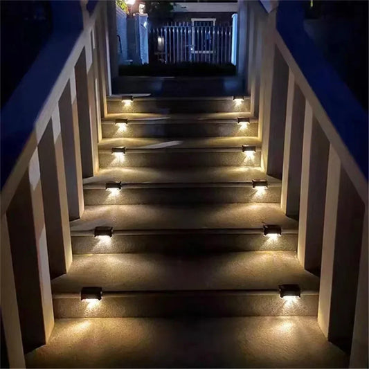 Lámpara Solar LED para Escaleras IP65 – Iluminación Exterior para Jardín, Patio, Pasillos y Cercas
