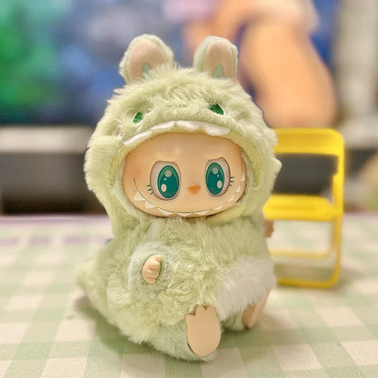 Ropa de Muñeco de Peluche 17cm | Accesorios Mini para Labubu Kpop Idol - Traje de Tiburón DIY
