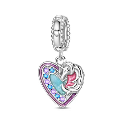 Charm Espejo Mágico Princesa Ángel Rosa en Plata 925 – Beads Compatibles Pandora Mujer Joyería DIY