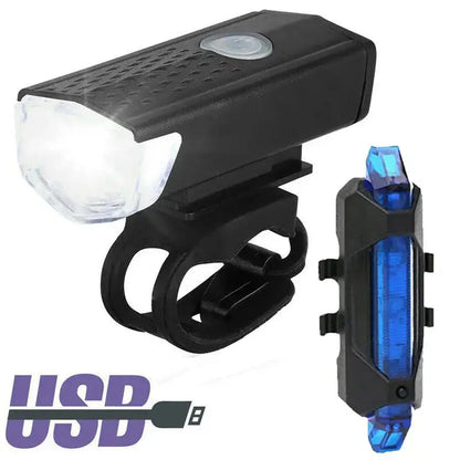 Set Luces Bicicleta USB Recargables – Luz Delantera y Trasera LED, 4 Modos, MTB y Carretera