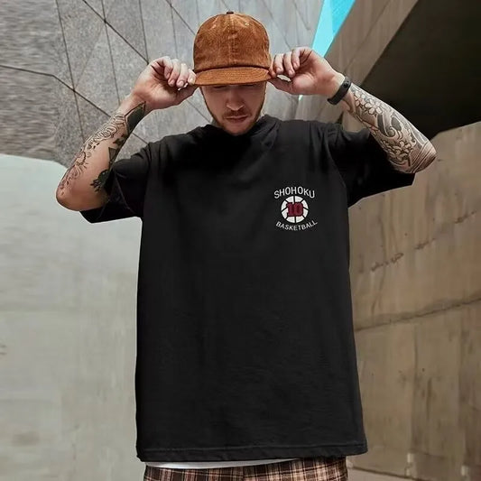 Camiseta Oversize 8XL – T-shirt Americana con Número 10, Manga Corta, Cuello Redondo, Casual, Versátil para Parejas