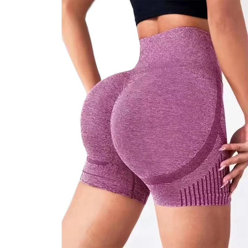 Shorts de Yoga Deportivos Mujer | Seamless Alta Elasticidad, Cintura Alta, Secado Rápido y Estilo Fitness Casual