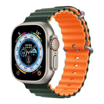 Correa Ocean de silicona para Apple Watch – Compatible Ultra 2, Series 10-5 (38mm-49mm)