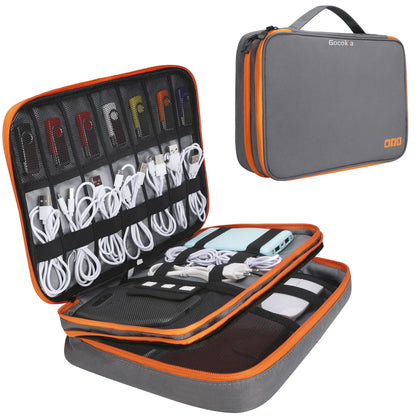 Clearance_Portable Electronic Accessories Travel case,Cable Organizer Bag Gadget Carry Bag for iPad,Cables,Power,USB Flash Drive