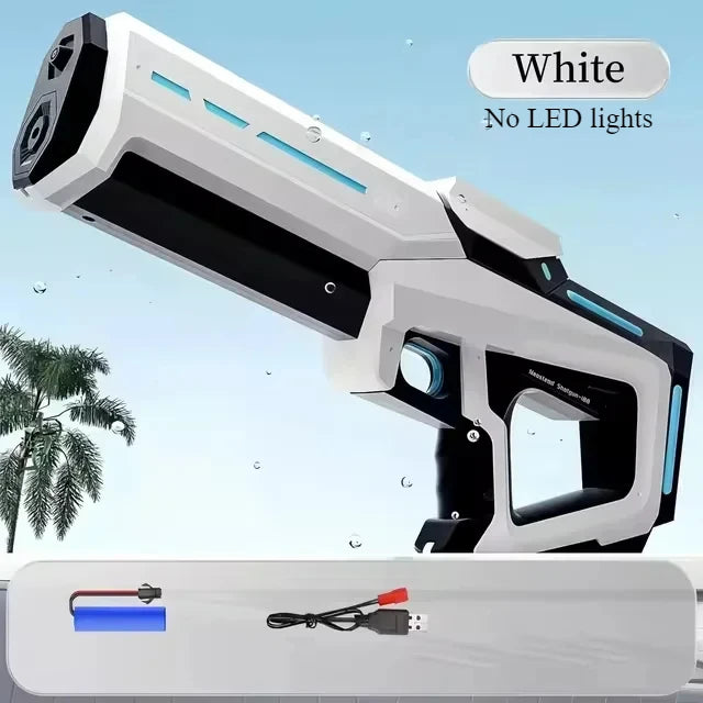Pistola de Agua Eléctrica Potente – Juguete Automático para Niños y Adultos | Diversión de Verano Playa y Piscina