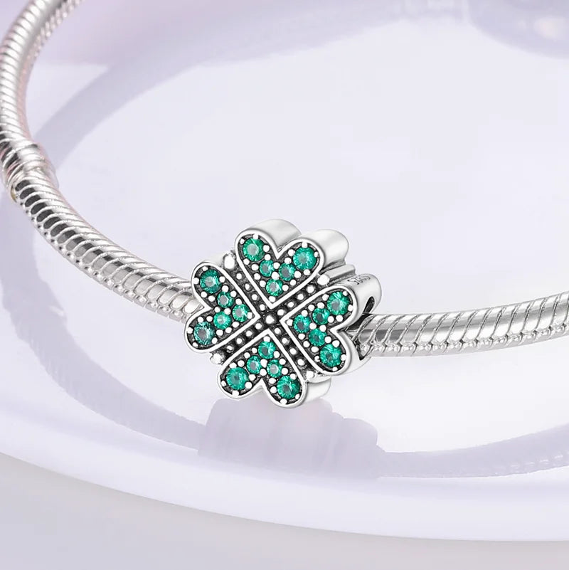 Charm S925 Silvering Perfume Bottle Stars Moon Sun Four Leaf Clover Charm Beads Fit Original Bracelet Woman DIY Jewelry Making