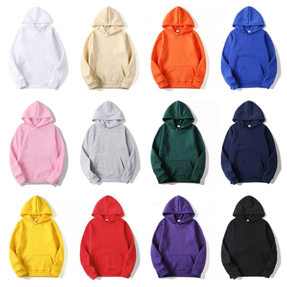 Hoodie Básico de Felpa – Sudadera con Capucha Unisex, Económica y Versátil para Hombre