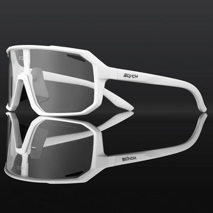 Gafas de Ciclismo SCVCN Fotocromáticas | Gafas Deportivas UV400 para Hombres MTB y Ruta