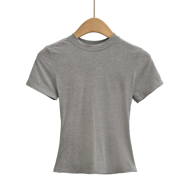 Camiseta Mujer Casual 2024 | T-shirt Slim Fit Manga Corta Sexy Básica Estilo Y2K