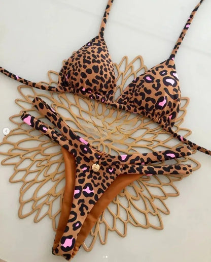 Bikini Sexy Mujer | Brasilero 2 Piezas Split Briefs Playa y Vacaciones
