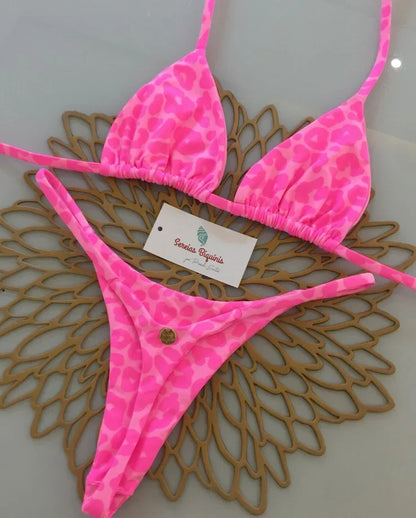 Bikini Sexy Mujer 2025 | Halter Lace-Up Y2K Playa y Piscina