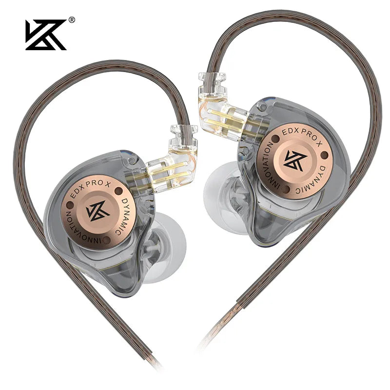 KZ EDX PRO X Auriculares In-Ear HIFI – Graves Potentes, Cancelación de Ruido, Cable Desmontable 3.5mm