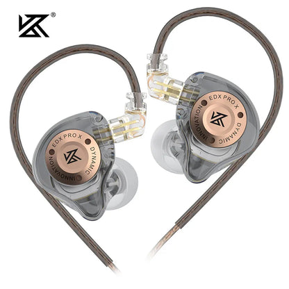 KZ EDX PRO X Auriculares In-Ear HIFI – Graves Potentes, Cancelación de Ruido, Cable Desmontable 3.5mm