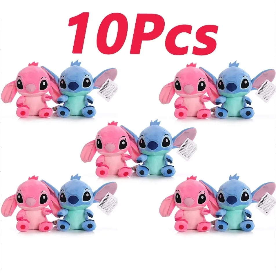 Peluche Stitch Disney 4/8 Pulgadas – Muñeco de Peluche Azul/Rosa | Juguete Anime Lilo & Stitch Regalo para Niños