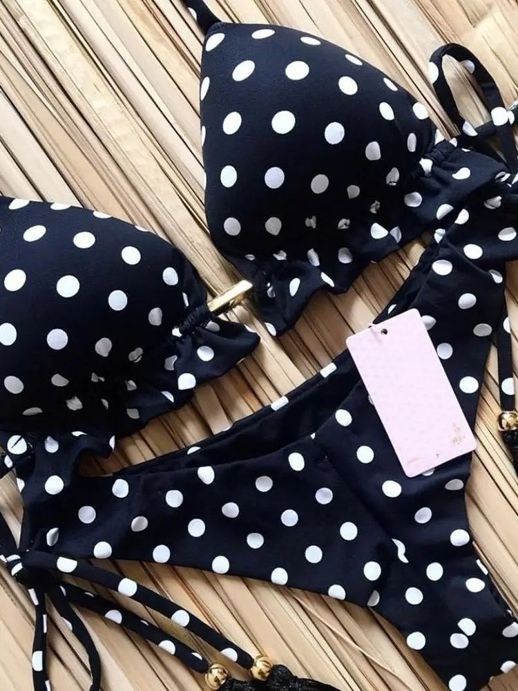 RUOTONGSEPT Bikini Estampado Mujer 2022 | Bandage Brasileño 2 Piezas