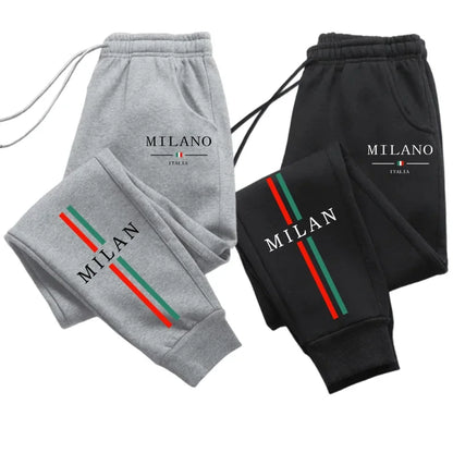 Pantalones Jogger Milan City 2025 – Alta Calidad, Hombre, Otoño Invierno, Casual, Deportivo, Running Outdoor
