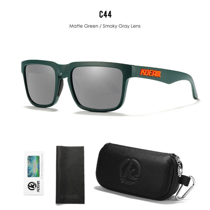 Gafas de Sol Polarizadas KDEAM Unisex | Diseño Cuadrado Casual con Estuche Rígido