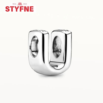 Charm Letras A-Z en Plata 925 – Abalorios Finos para Pulseras Originales Mujer