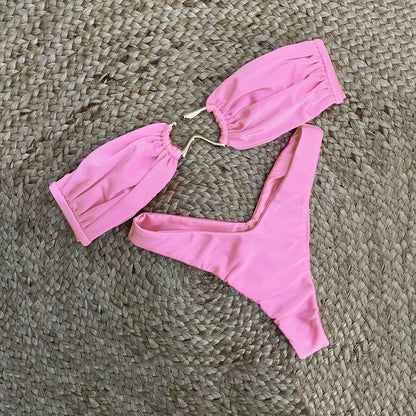 Bikini Bandeau Sexy Mujer 2025 | Push-Up Brasileño Playa y Piscina