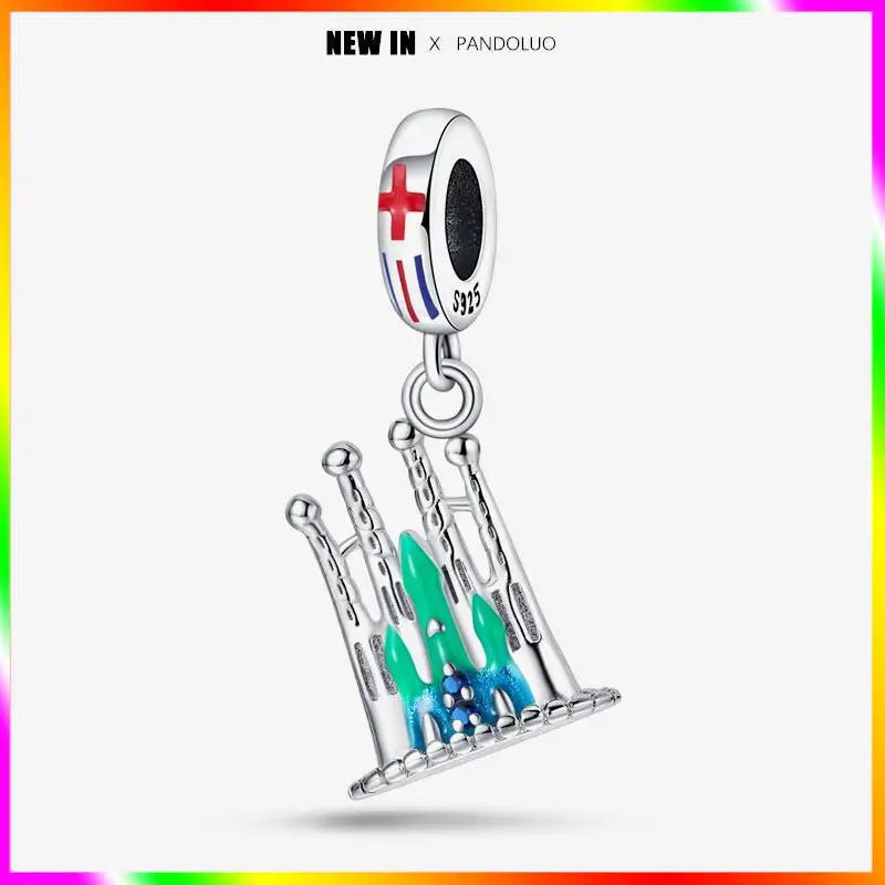 Charm Torre Eiffel plata 925 – Colgante de edificio emblemático para pulsera tipo Pandora mujer
