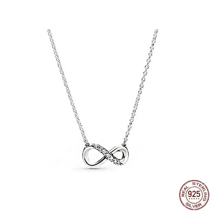 Collar colgante corazón redondo plata 925 – Dije clásico brillante compatible Pandora