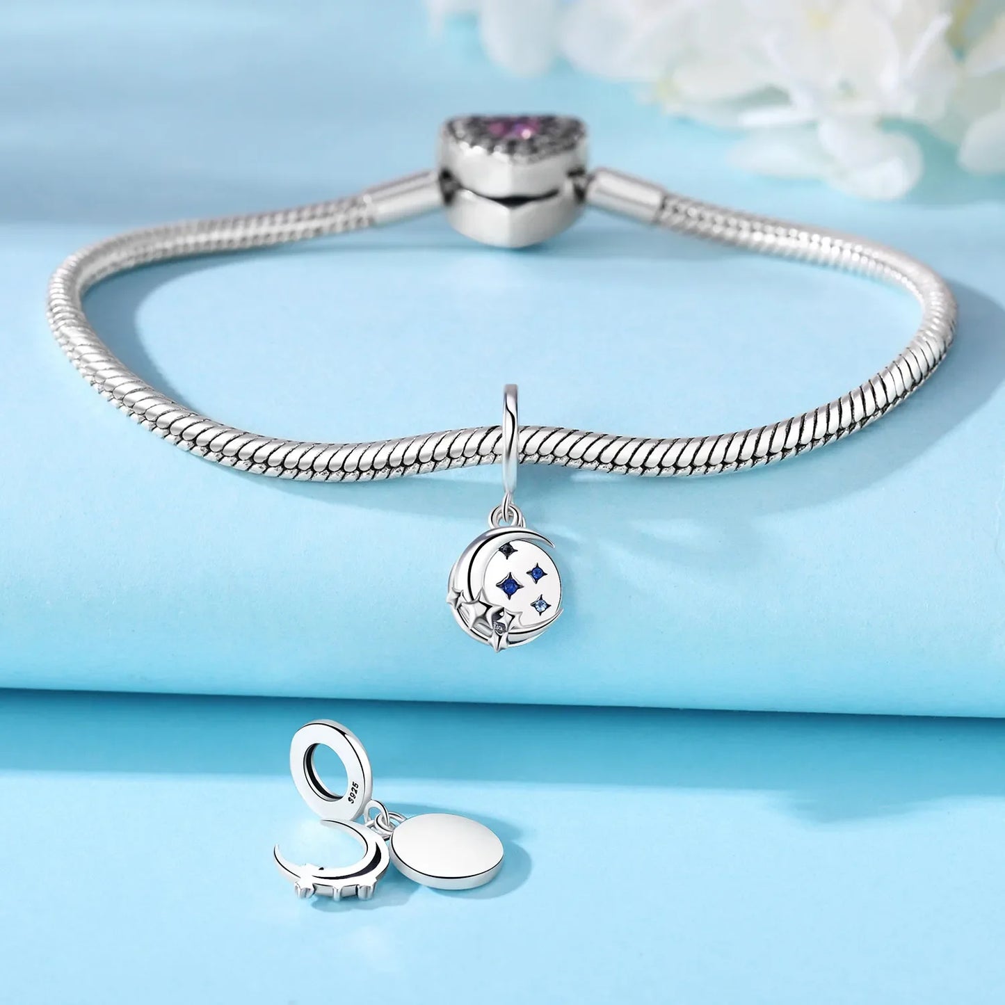 Charm Astronauta de Plata 925 con Estrella Brillante | Dijes de Joyería Fina para Mujer