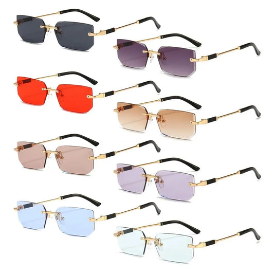 Gafas de Sol Rectangulares Y2K Sin Montura | UV400 Unisex Vintage